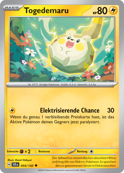 Stellarkrone - 054/142 - Togedemaru - Uncommon