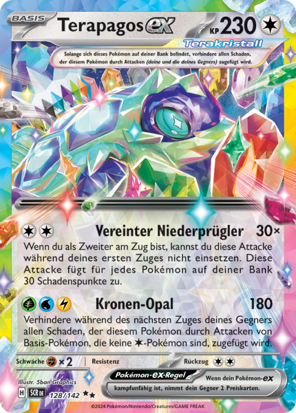 Stellarkrone - 128/142 - Terapagos-ex - Double Rare