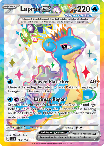 Stellarkrone - 158/142 - Lapras-ex - Ultra Rare - Full Art