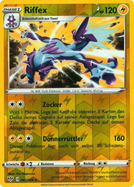 Flammende Finsternis - 063/189 - Riffex - Rare - Reverse Holo