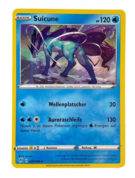 Flammende Finsternis - 037/189 - Suicune - Holo Rare