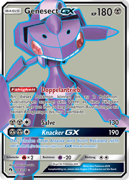 Echo des Donners - 204/214 - Genesect GX - Ultra Rare - Full Art