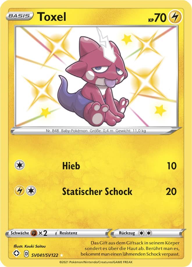 Bestelle jetzt Toxel - SV041/SV122 - Glänzendes Schicksal - Secret Rare bei  GECO!, 6,49 €