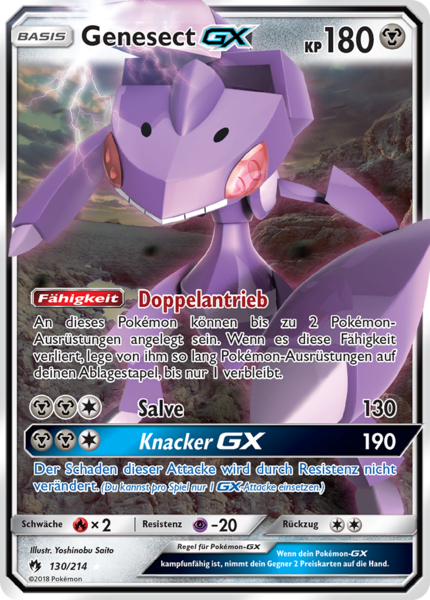 Echo des Donners - 130/214 - Genesect GX - Ultra Rare